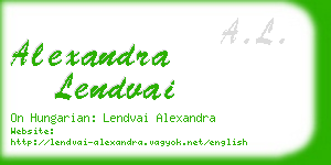 alexandra lendvai business card